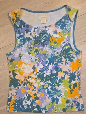 Maeve by Anthropologie Multi-Color Floral Print Top